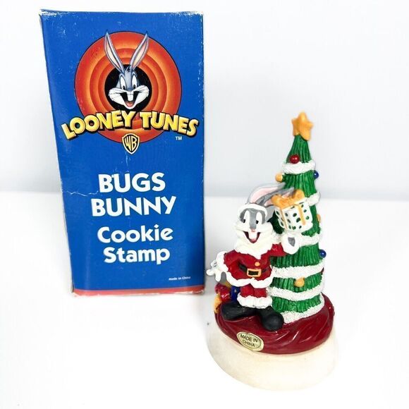 Looney Tunes Bugs Bunny Cookie Stamp Christmas Tree Santa Suit Animated Rabbit - Picture 1 of 12